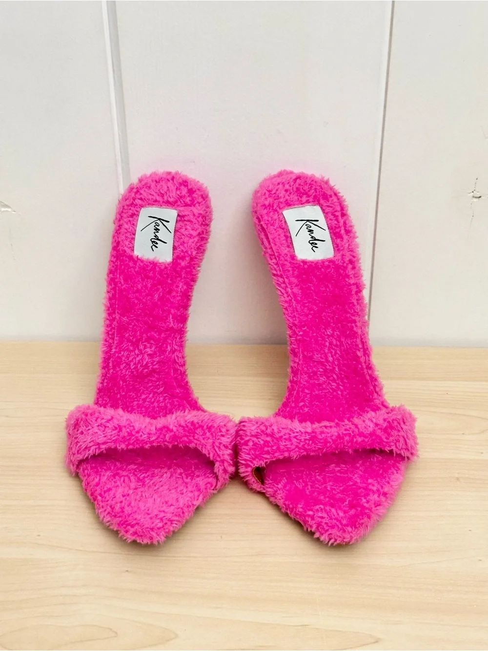 Kandee Legally Pink Towelling Mules Size 40